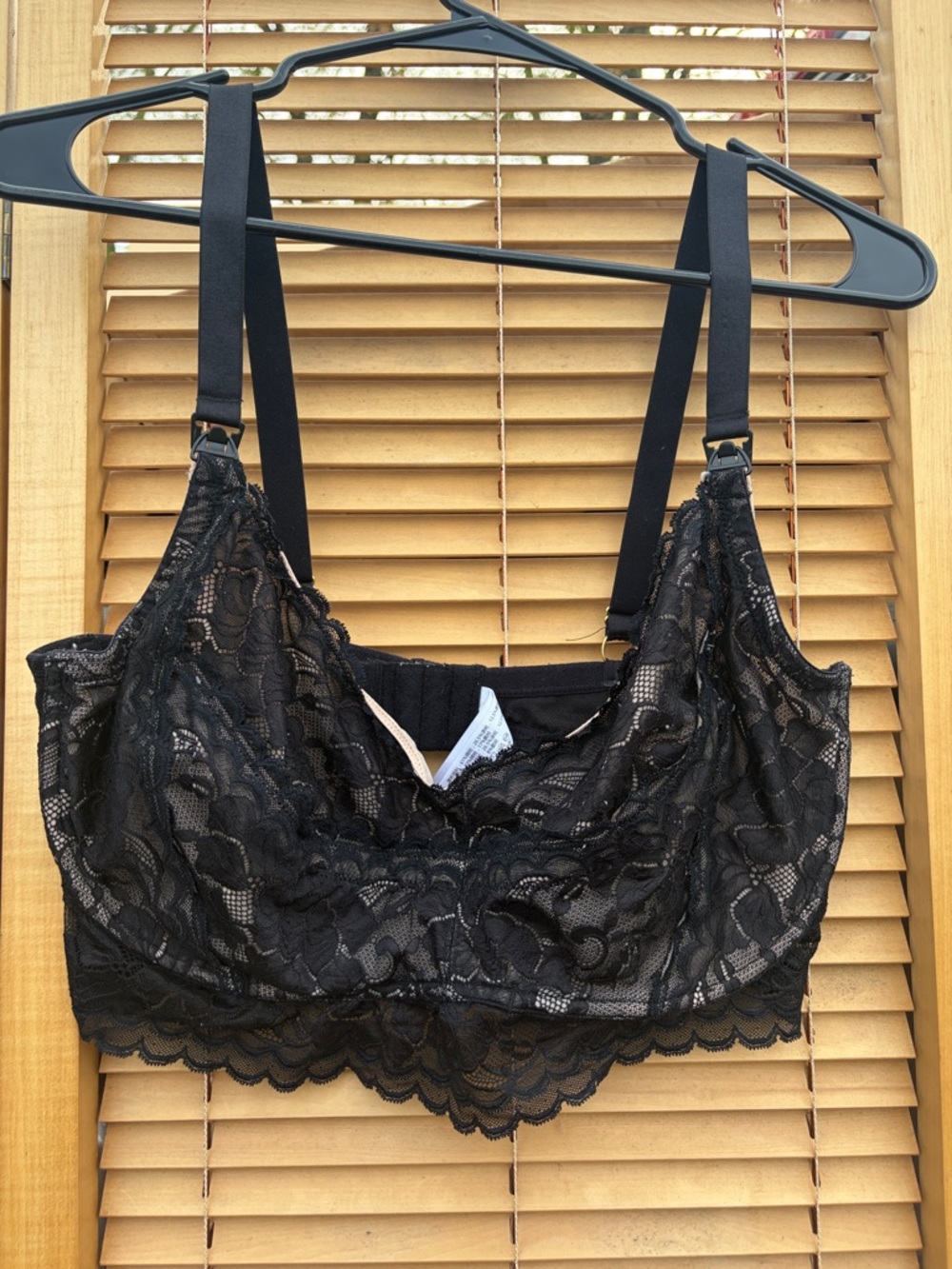 Pregnancy BreastFeeding Black Lace Bralette - Women Intimates